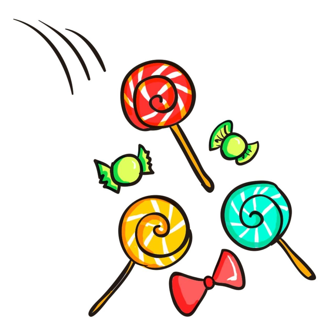 万圣节糖果和棒棒糖表情