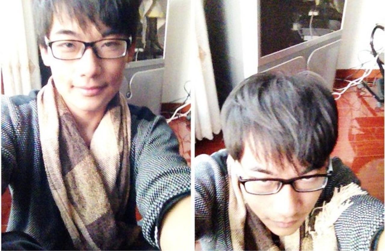 羽令示范自拍照的构图，不要露出头顶