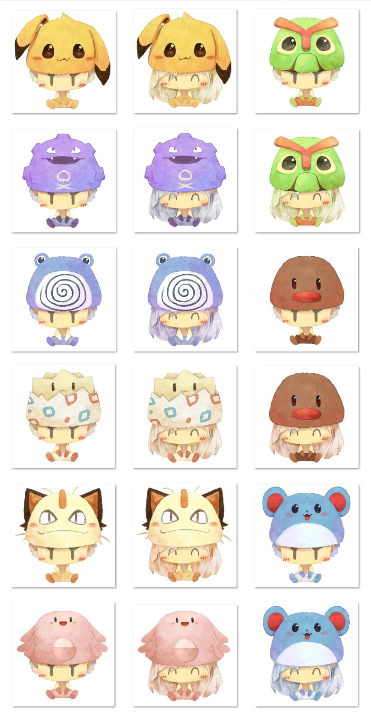 梁阿渣神奇宝贝情侣头像第一组 预览图