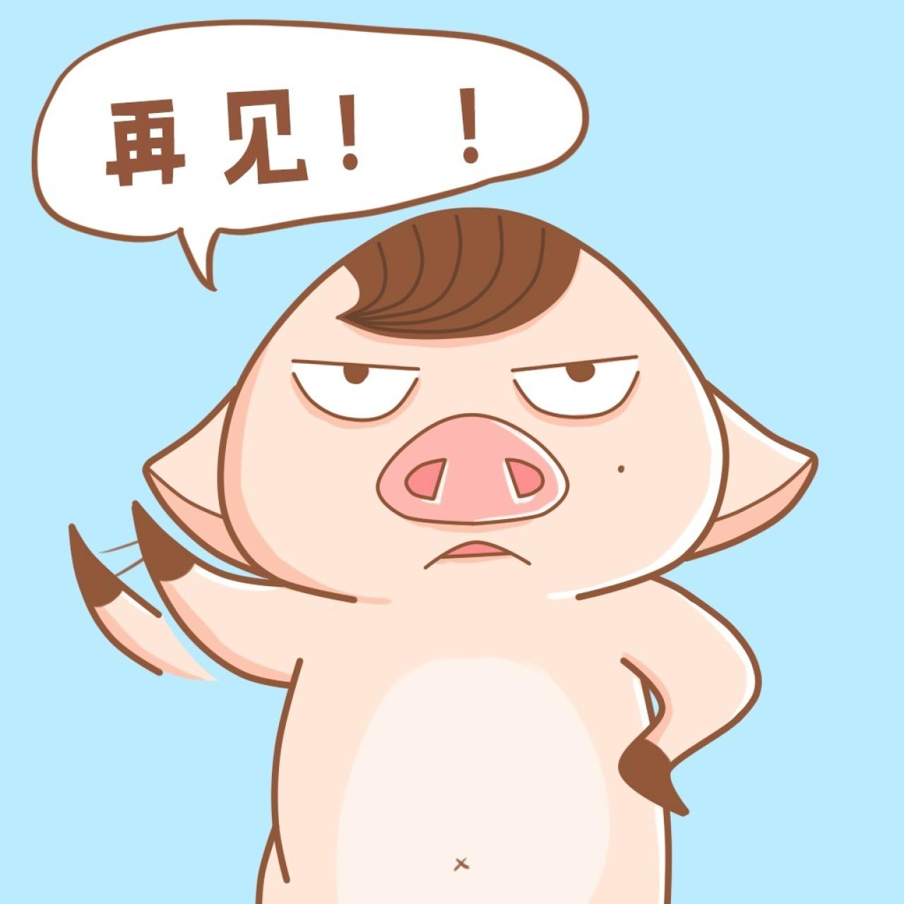 小猪三蛋表情：再见！！