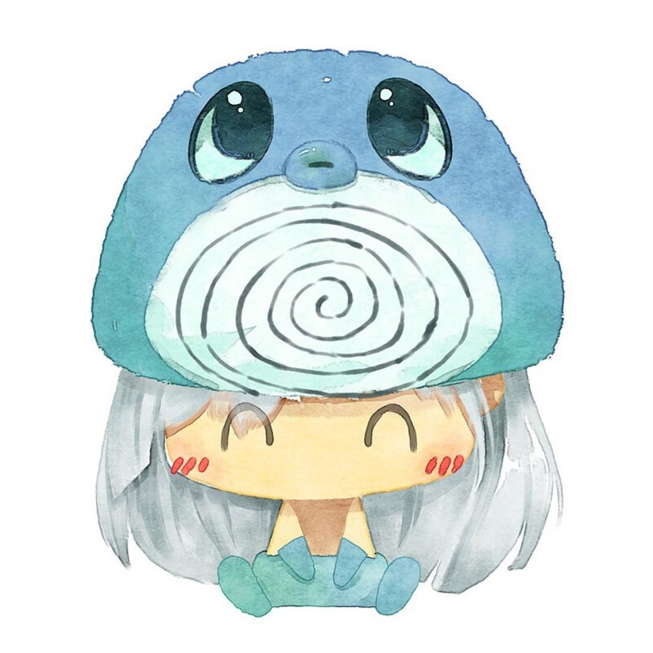 神奇宝贝情侣头像女用：蚊香蝌蚪