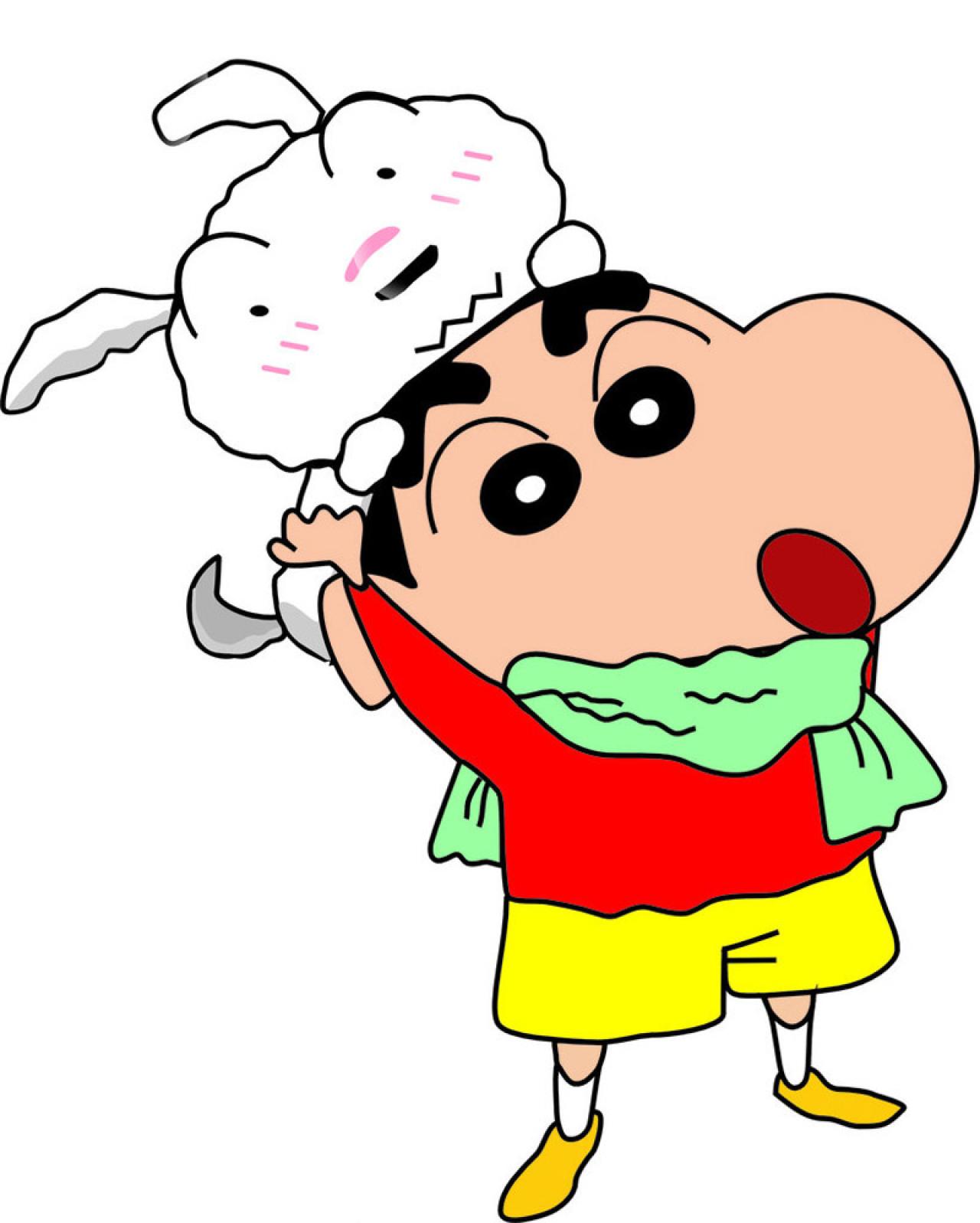 《蜡笔小新》中的野原新之助和小白