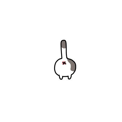 白灰花纹胖猫猫的屁股小头像