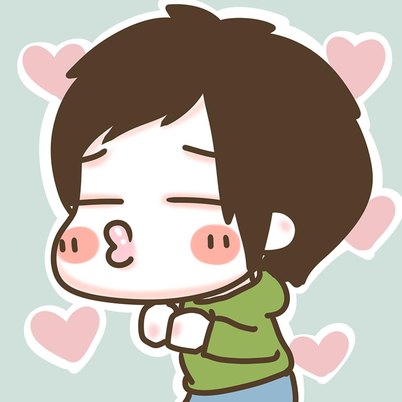 情侣头像男用：亲嘴头像