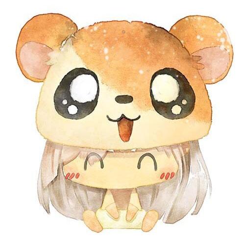 情侣头像女用：黄金鼠哈姆太郎Hamtaro头饰女孩头像