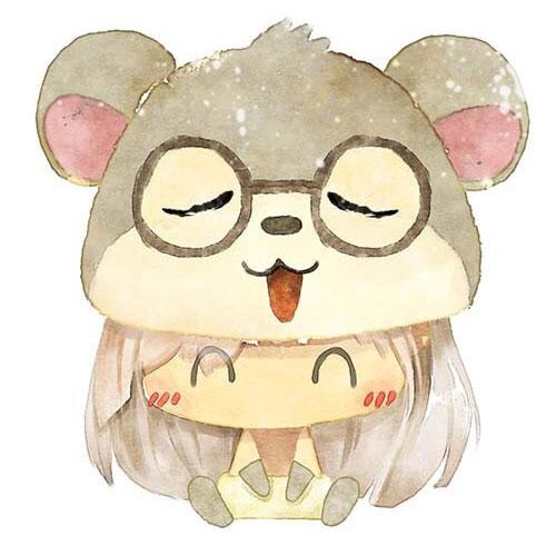 情侣头像女用：小眼镜Dexter头饰女孩头像