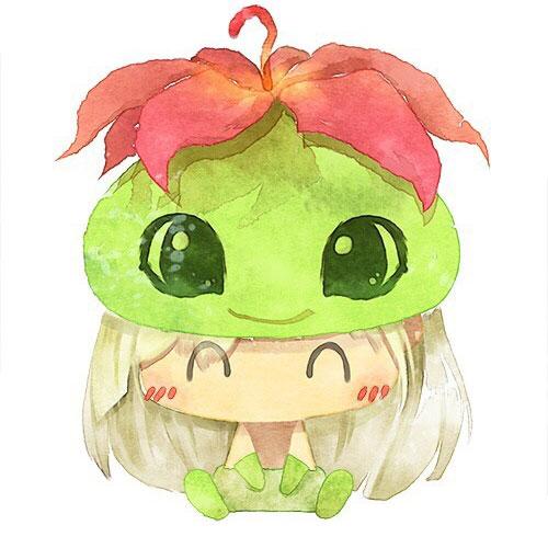 数码宝贝情侣头像女用：戴着巴鲁兽帽子的女孩