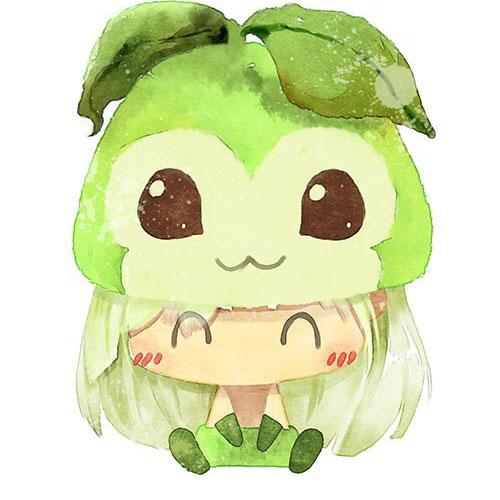 数码宝贝情侣头像女用：戴着种子兽帽子的女孩