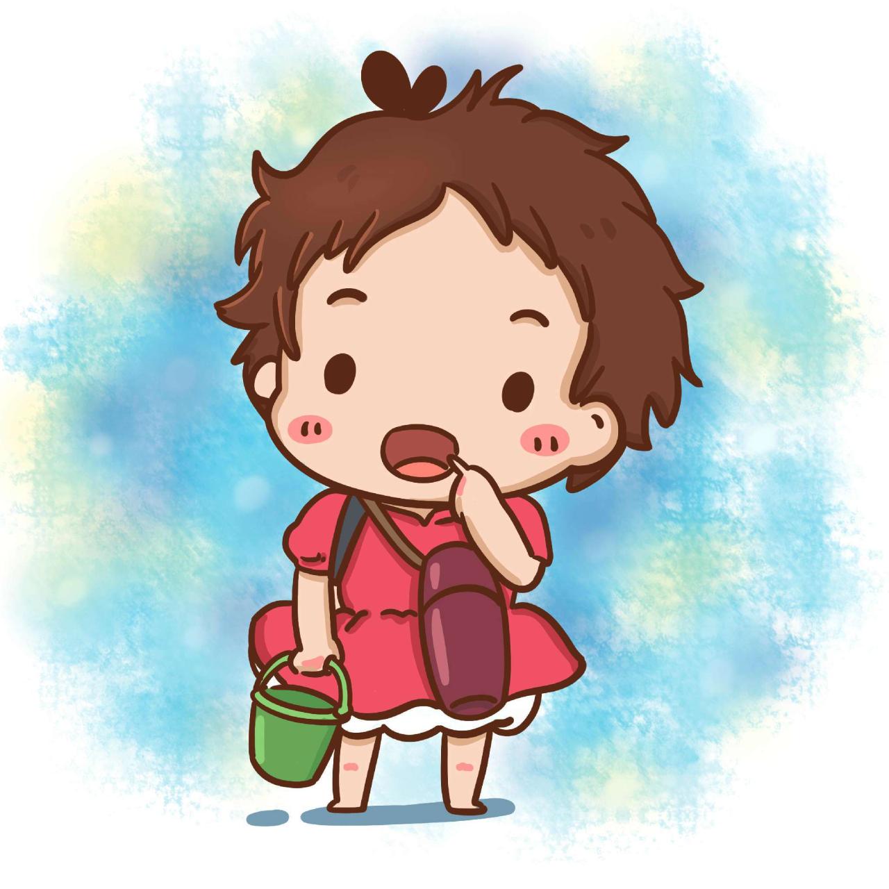 《悬崖上的金鱼公主》中的波妞全身头像