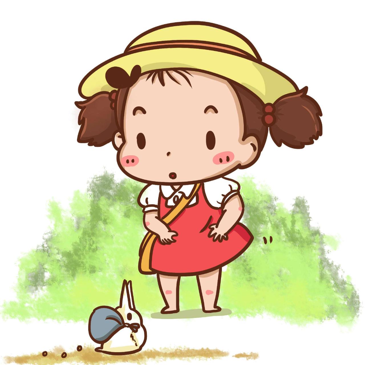 《龙猫》中的草壁米全身头像