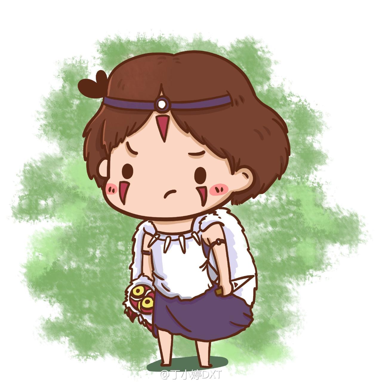 《幽灵公主》中的珊全身头像