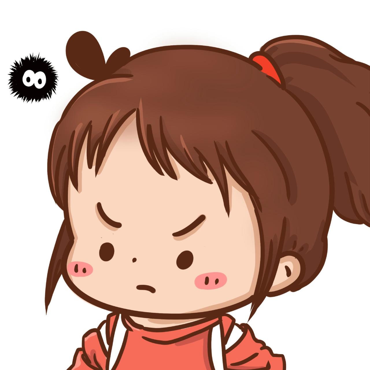 《千与千寻》中的荻野千寻大头头像