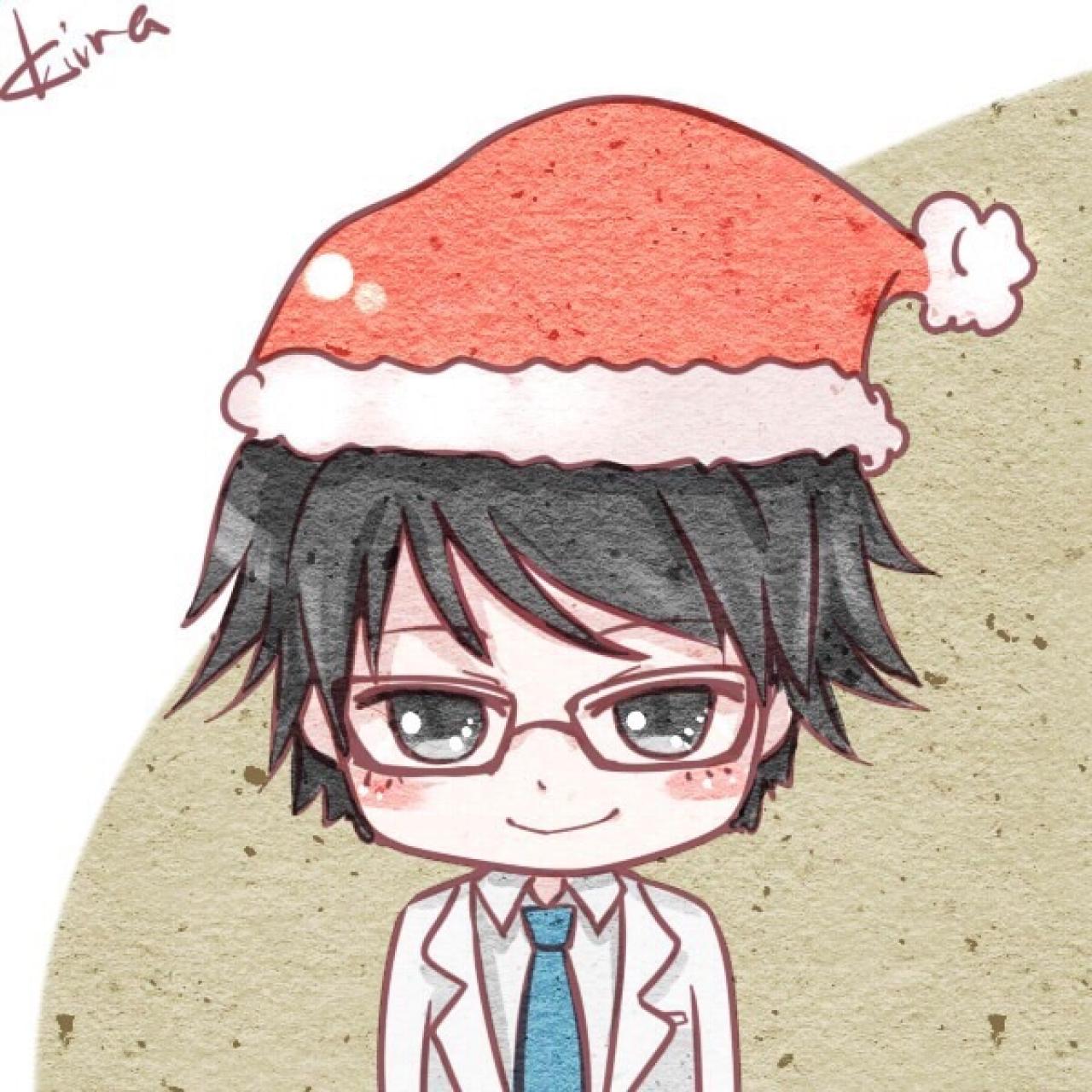 岸谷新罗圣诞帽头像