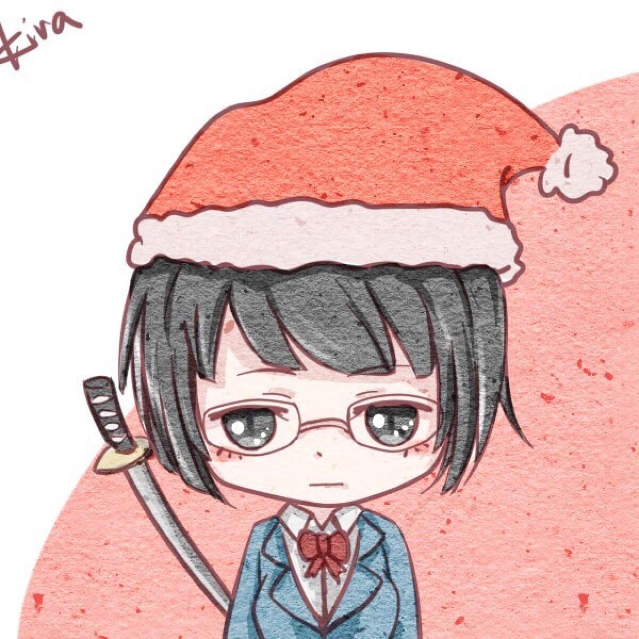 园原杏里圣诞帽头像