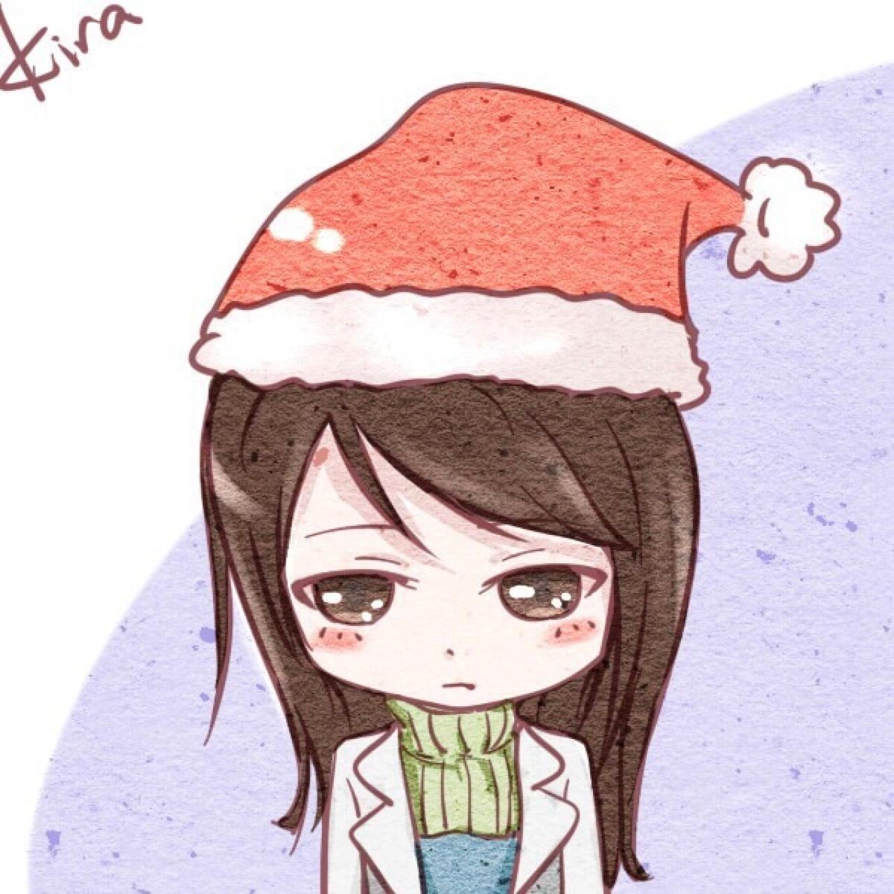 辰神姫香圣诞帽头像