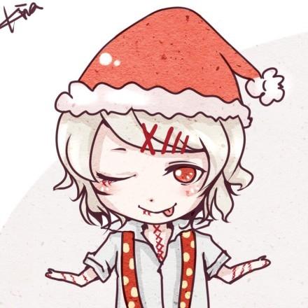 铃屋什造戴着圣诞帽头像