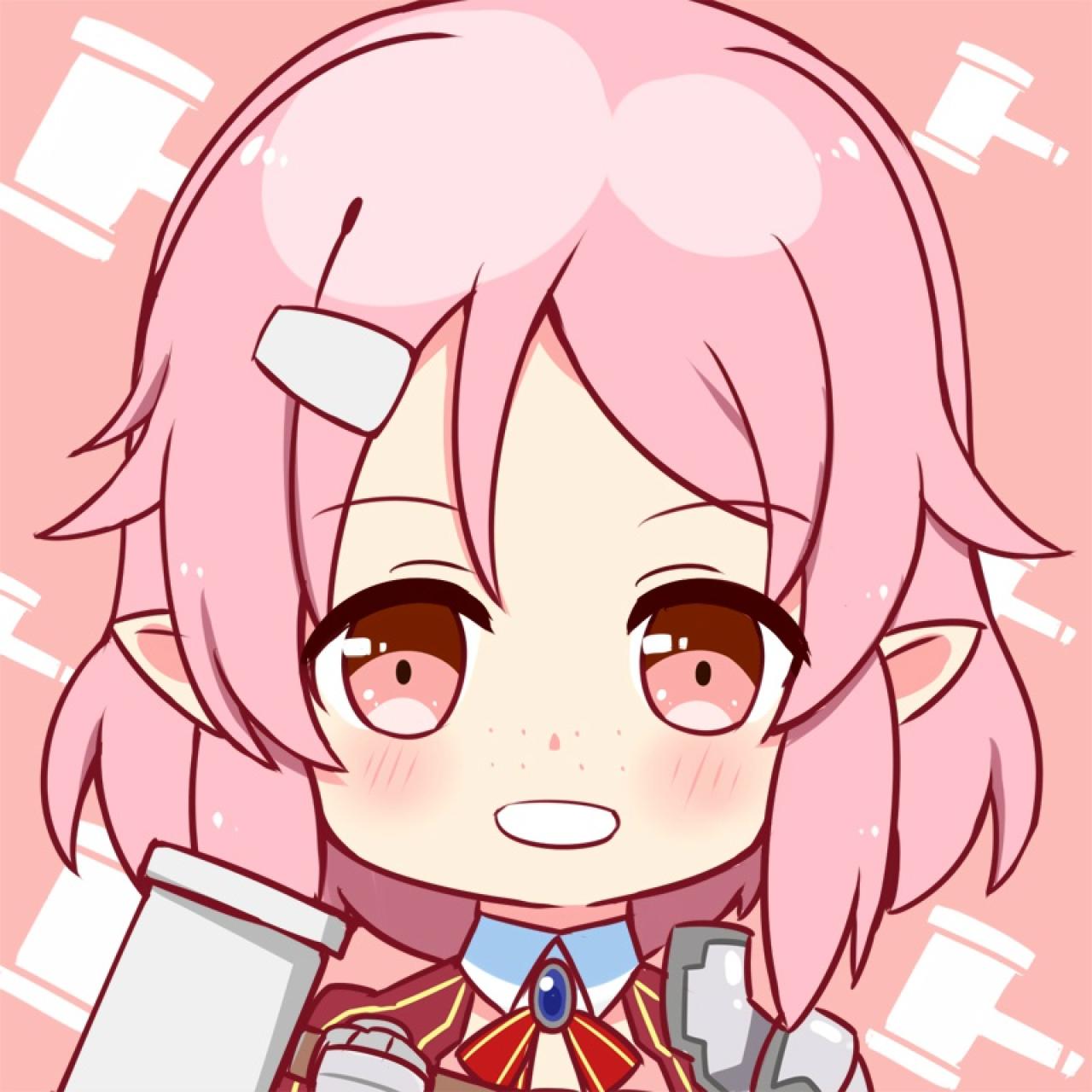 《刀剑神域Ⅱ》莉兹贝特/筱崎里香粉发萌头像