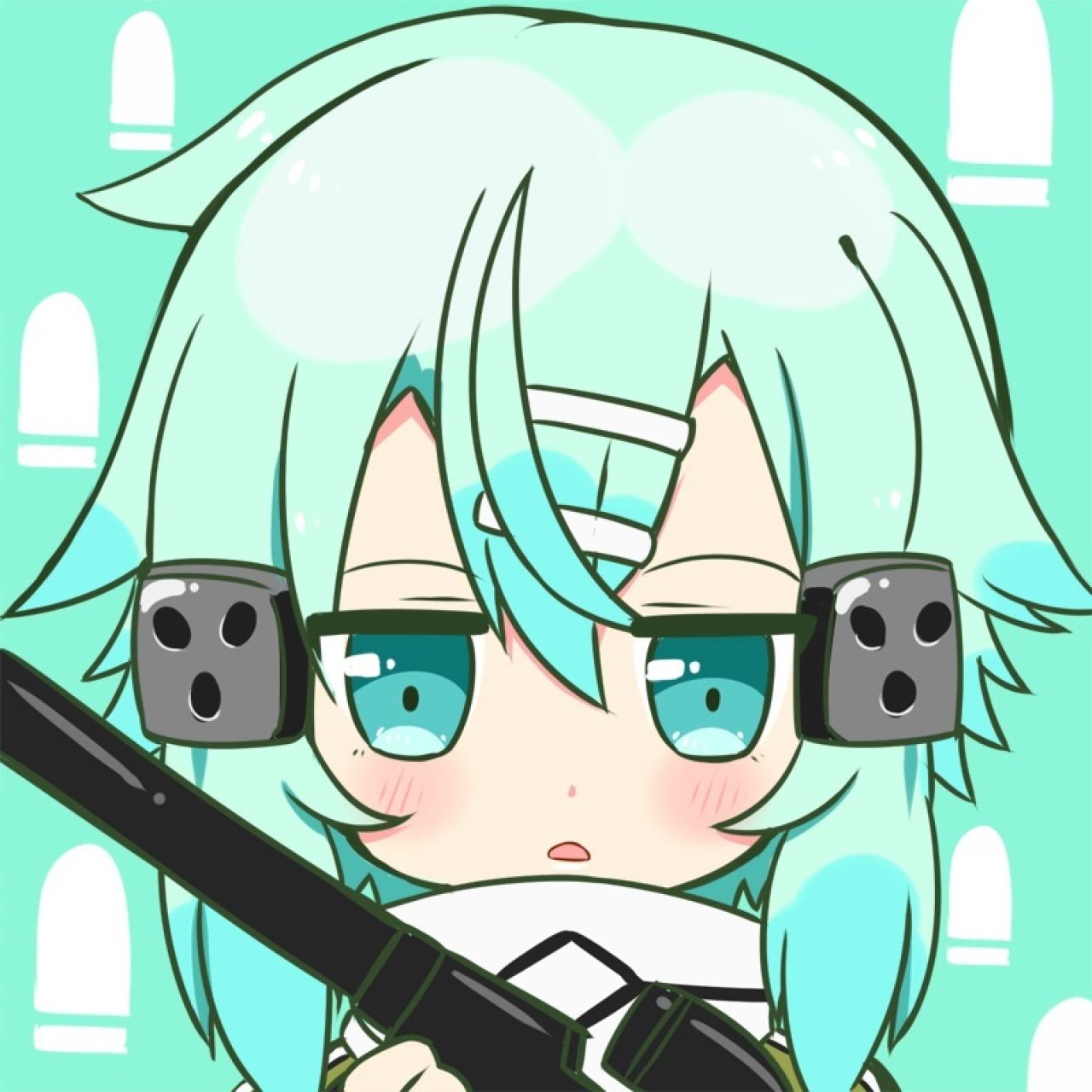 《刀剑神域Ⅱ》诗浓/诗乃/朝田诗乃在GGO形象萌头像