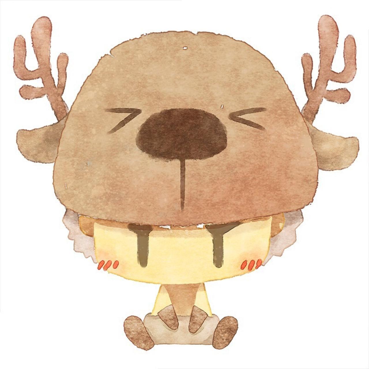 圣诞情侣头像男用：扮成小麋鹿的男孩