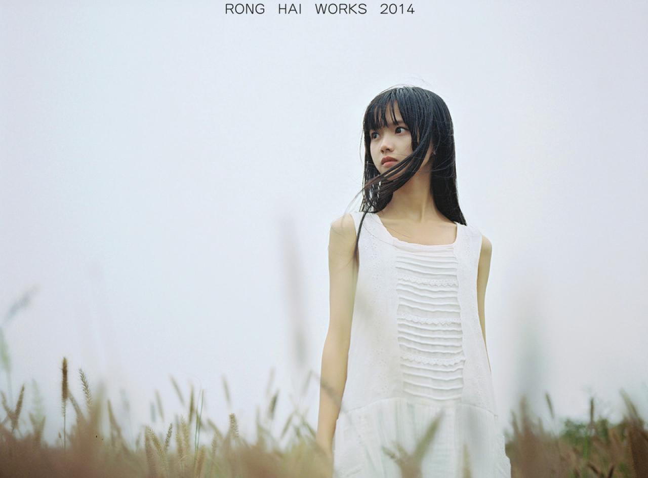 猫梓在原野中回眸正面横幅