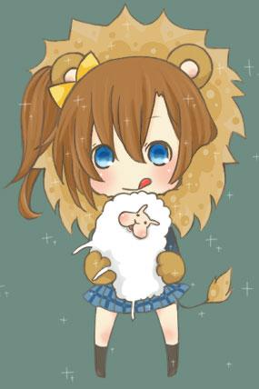 拿着绵羊的高坂穗乃果狮子座头像