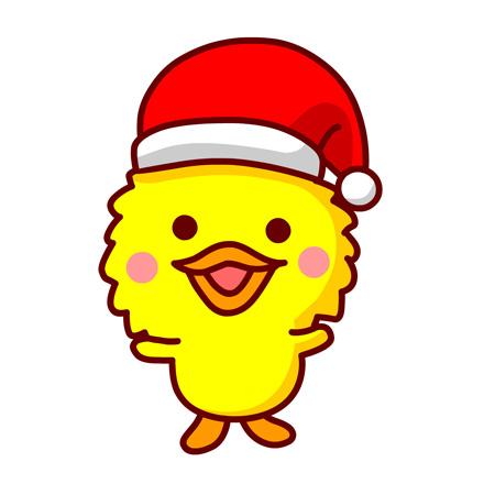 戴着红色圣诞帽的七七鸭头像