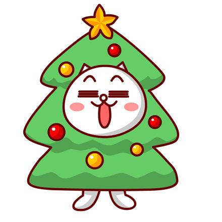 嗷大喵扮成圣诞树头像