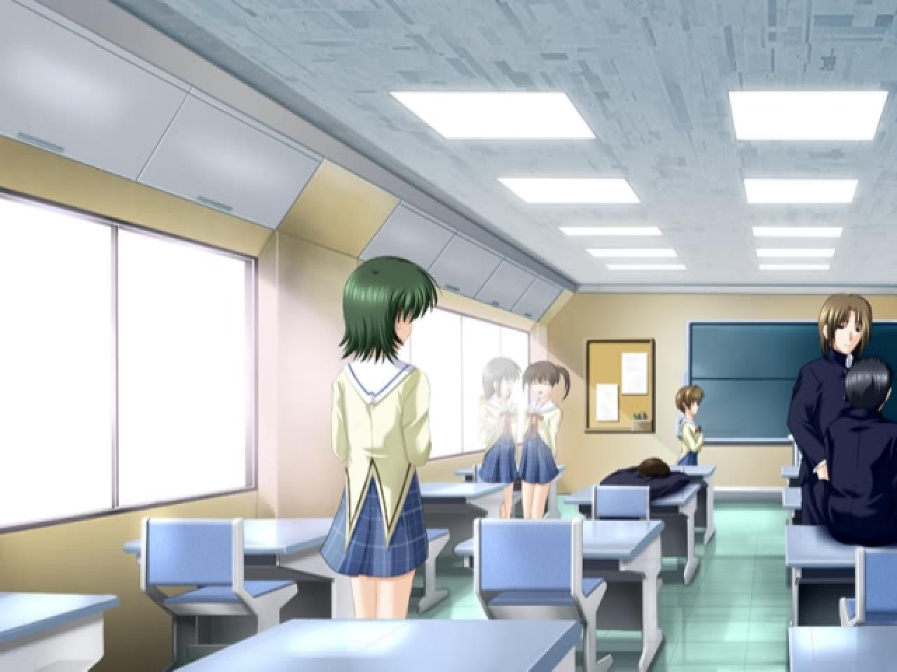 《D.C》中教室里的男女学生（燕尾校服）