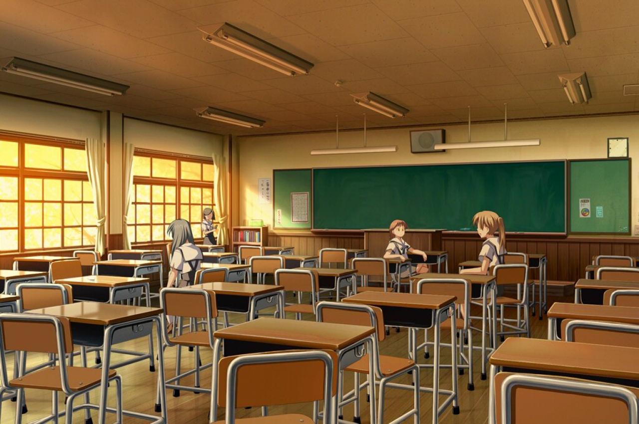 《明日の七海と逢うために》傍晚夕阳里只有四位女生的教室