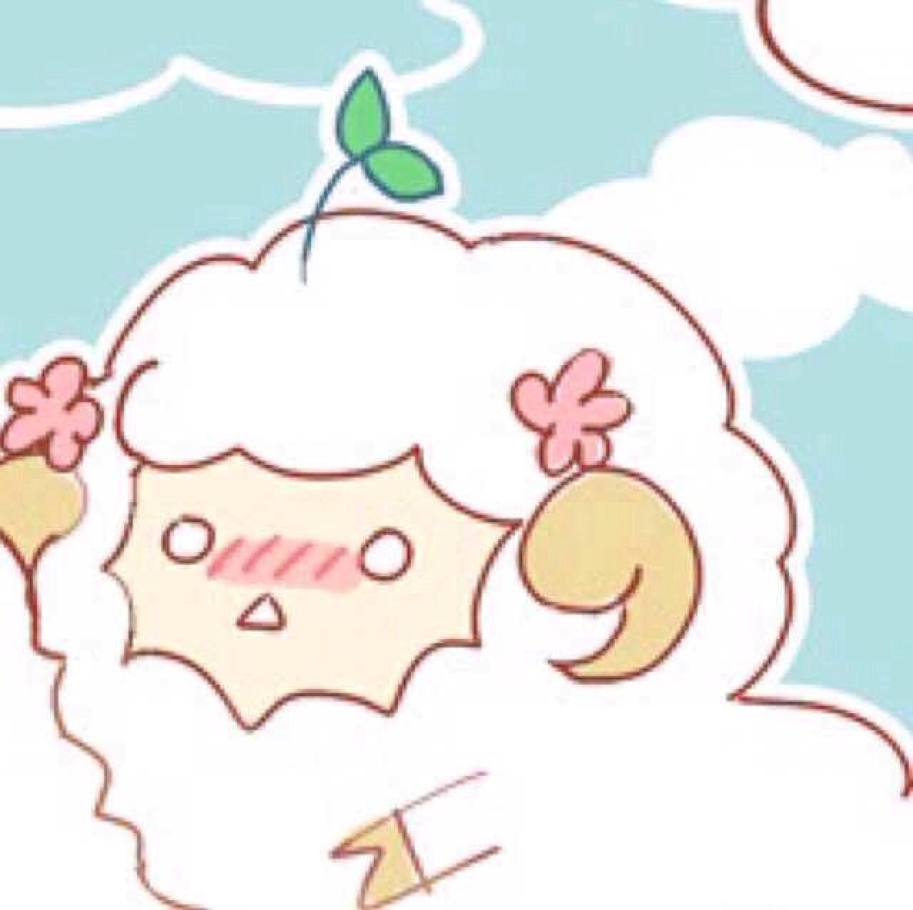 害羞的长草的小绵羊表情