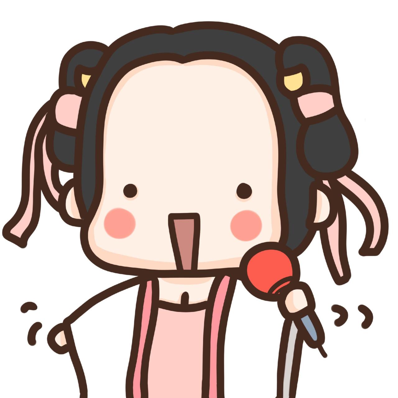 情侣头像女用：扮成妃子唱歌的女孩头像