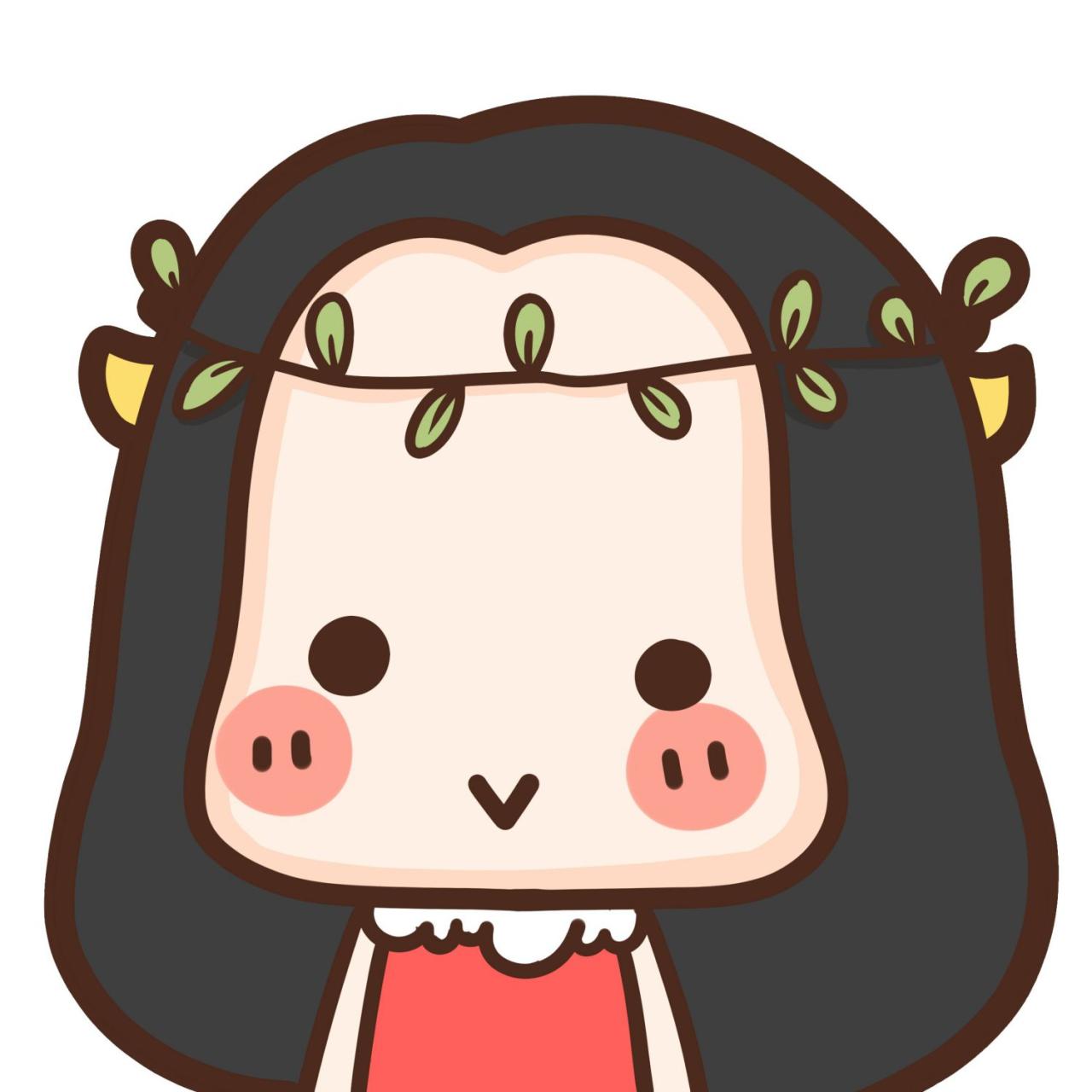 情侣头像女用：戴着花环的女孩