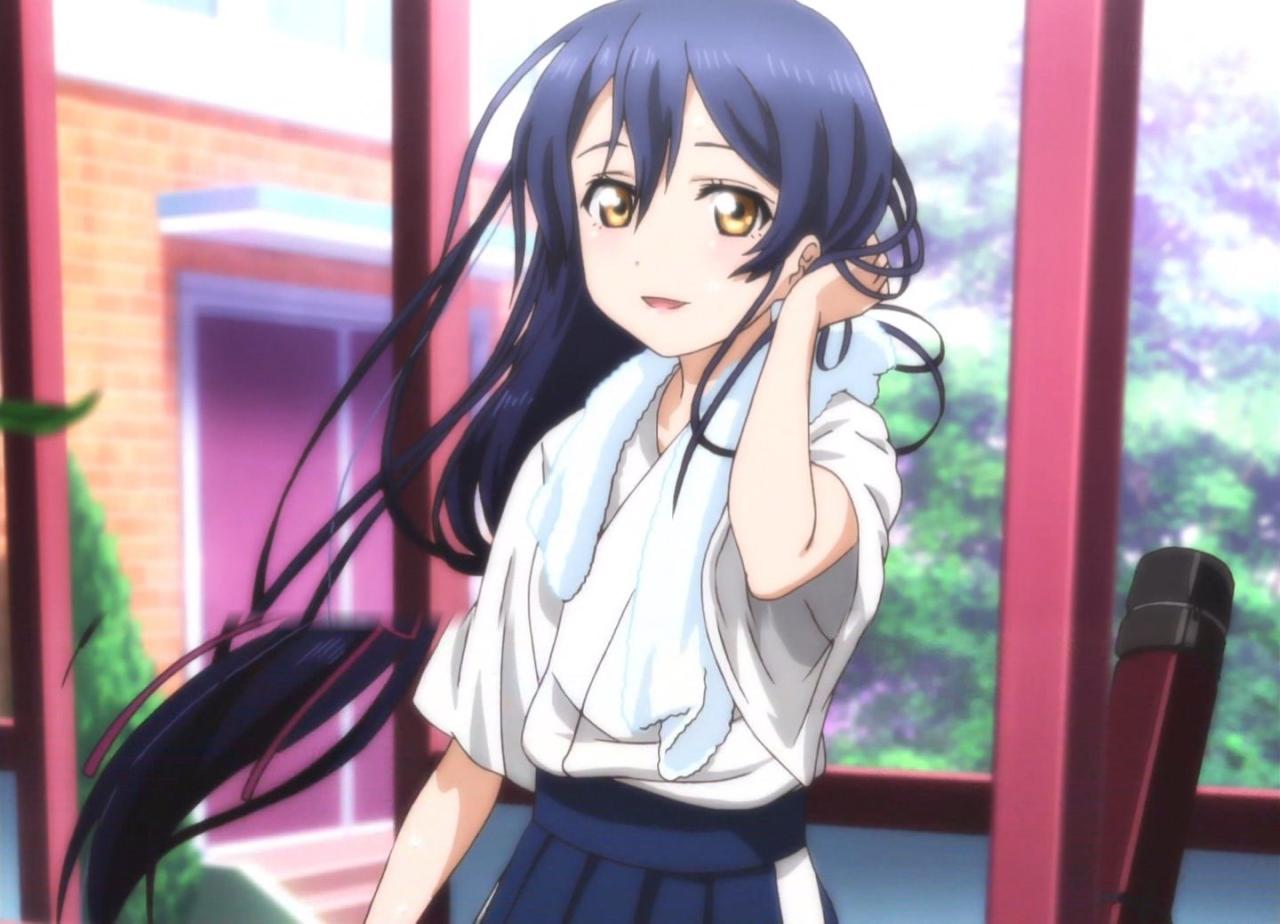 动画《LoveLive!》中的田园海未弓道部形象