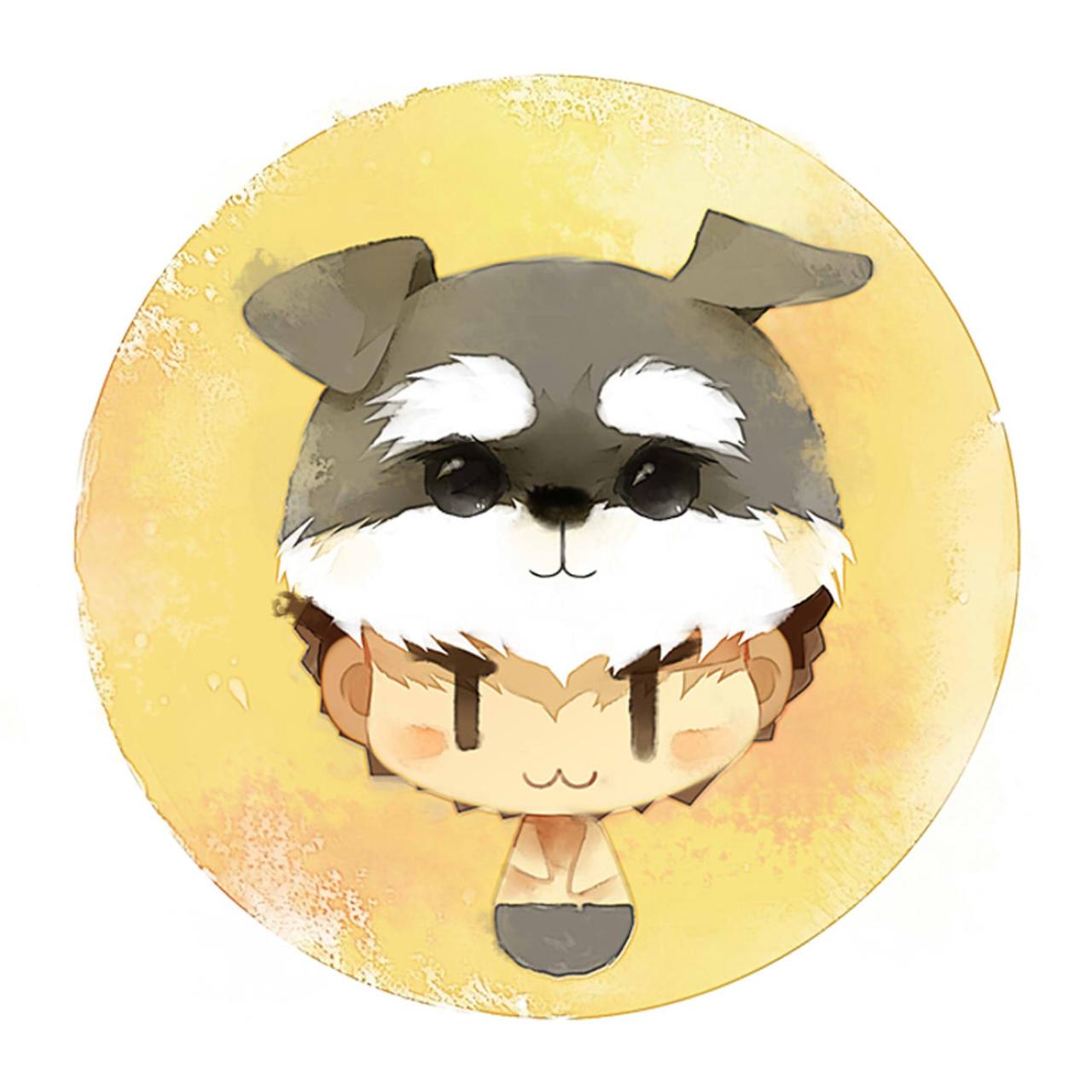 戴着黑色雪纳瑞帽子的单身男孩头像