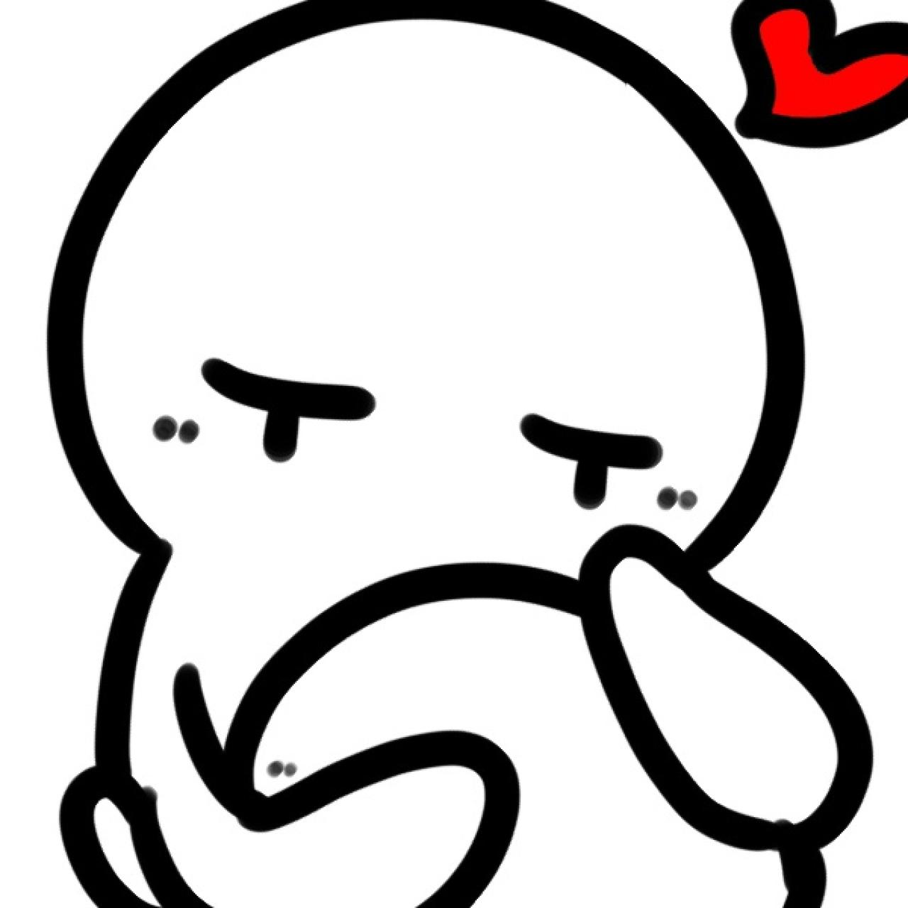 抱头依偎在一起的摸鱼兽头像