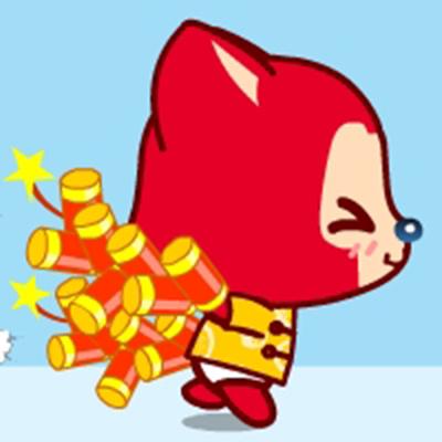 阿狸背着挂鞭奔跑的头像