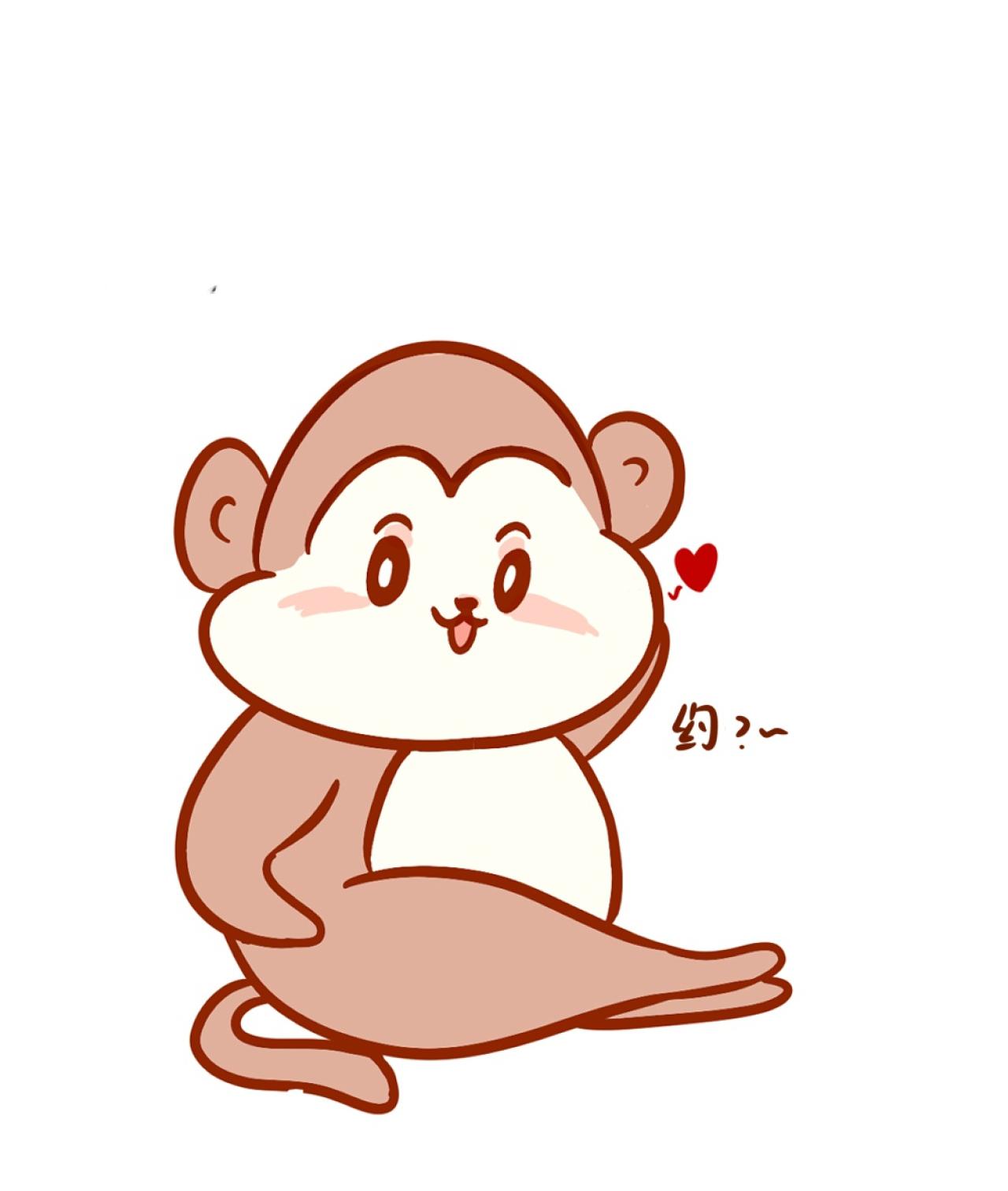 卖萌的猴子表情：约吗？