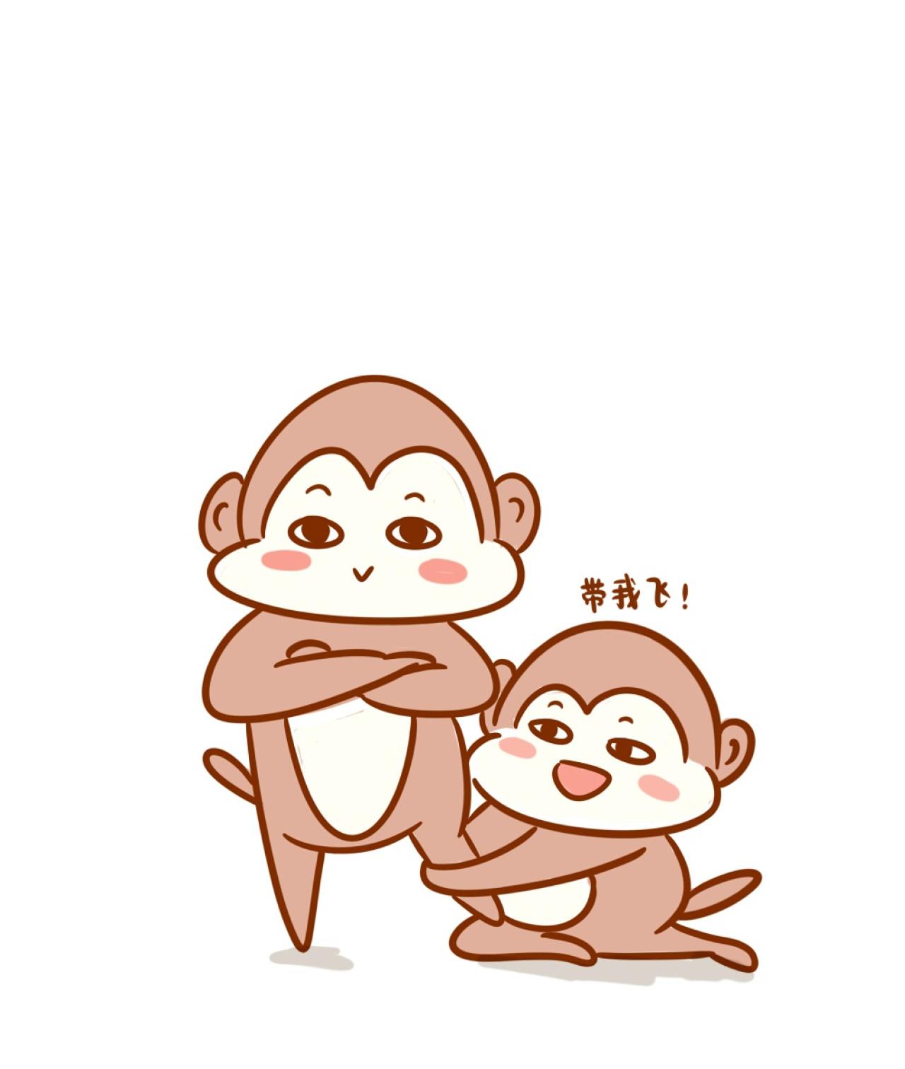 抱大腿的猴子表情：带我飞！