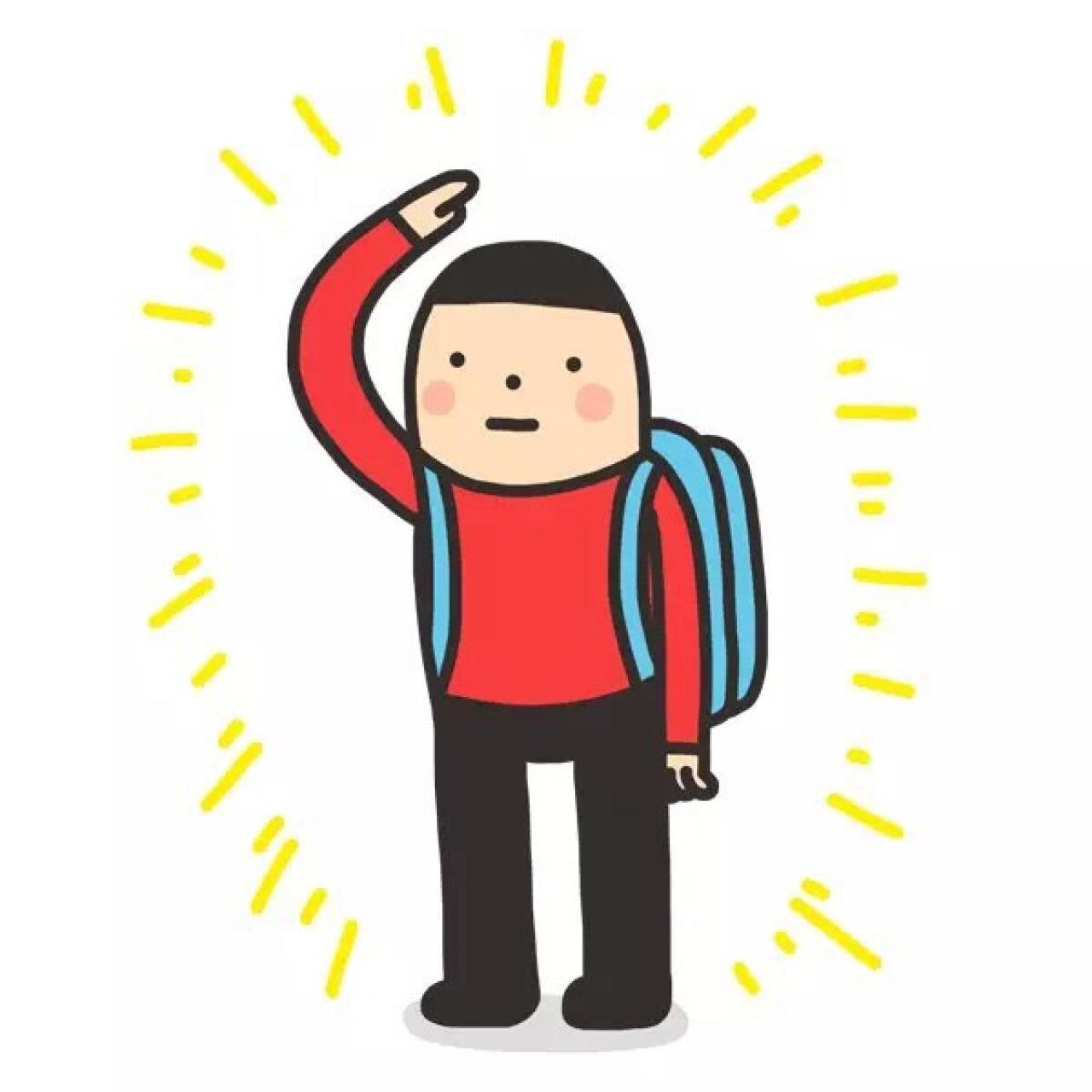 开学闪亮登场的敬礼男生表情