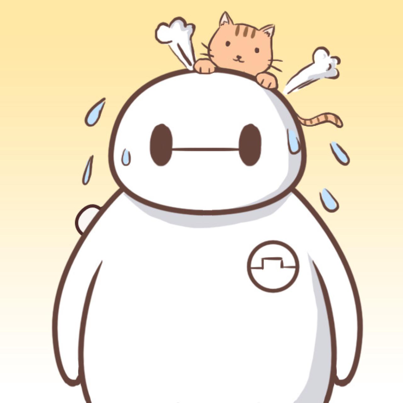 被猫咪抓破，漏气时，紧张出汗的大白头像