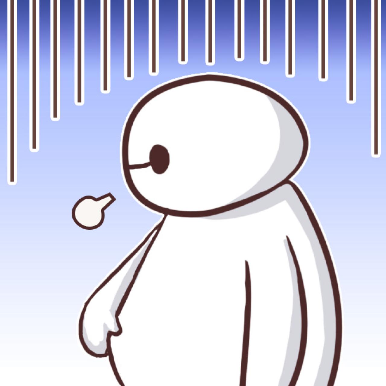 捏着肚子，感觉无可奈何的叹气的大白头像