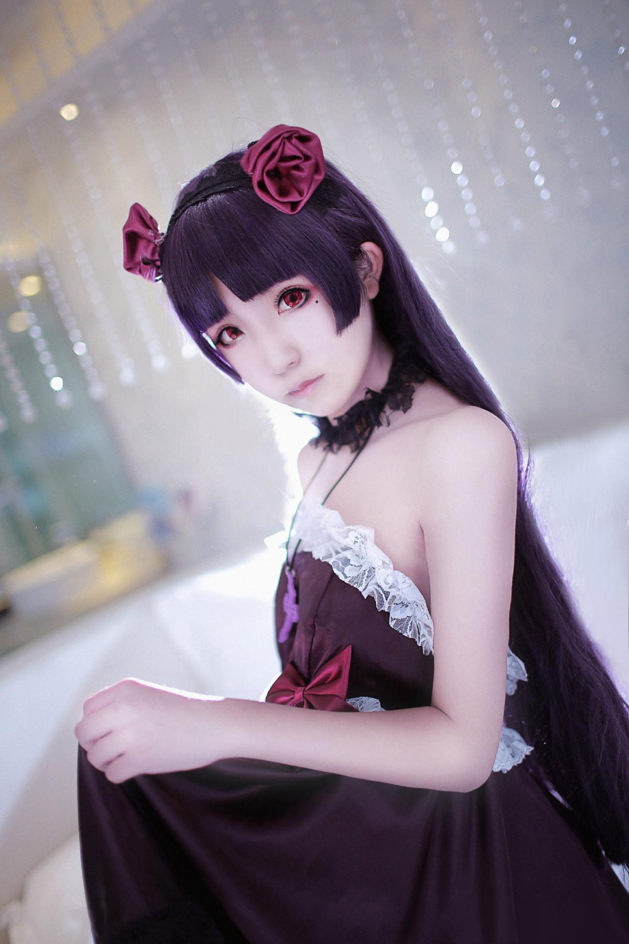 十三扮五更琉璃黑猫侧身 坐姿 立幅