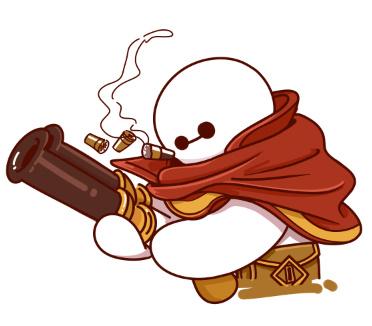 LOL英雄联盟麦林炮手崔丝塔娜版大白头像