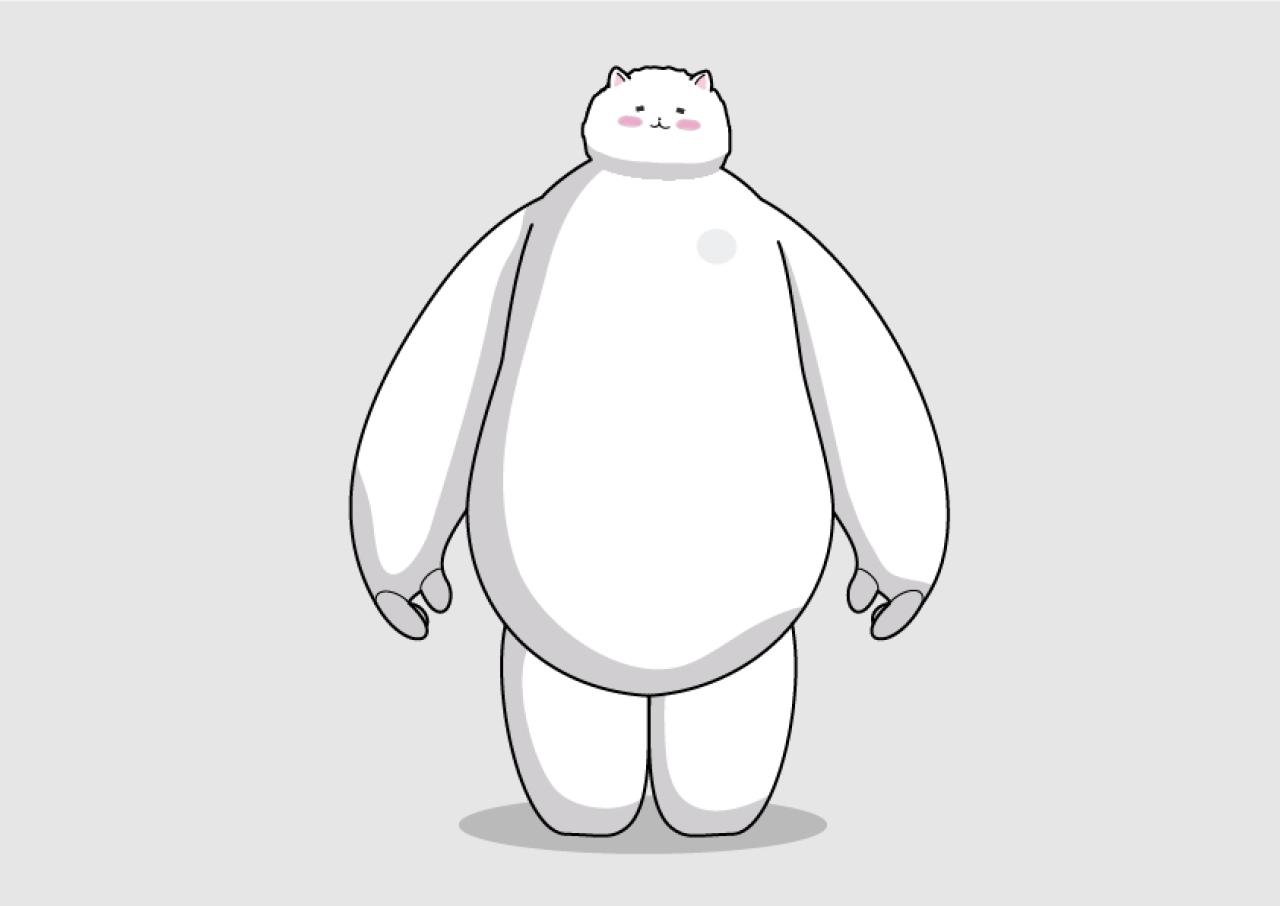 大脸长毛兔巨型安哥拉兔子版大白头像