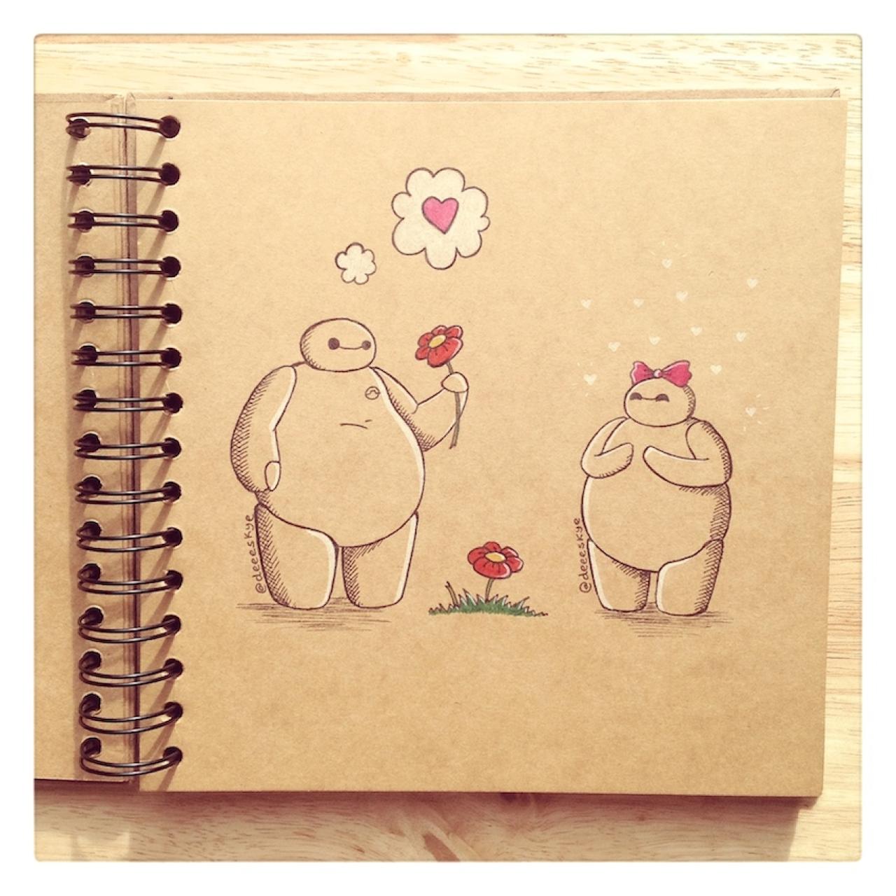 大白送花给女朋友的大白头像