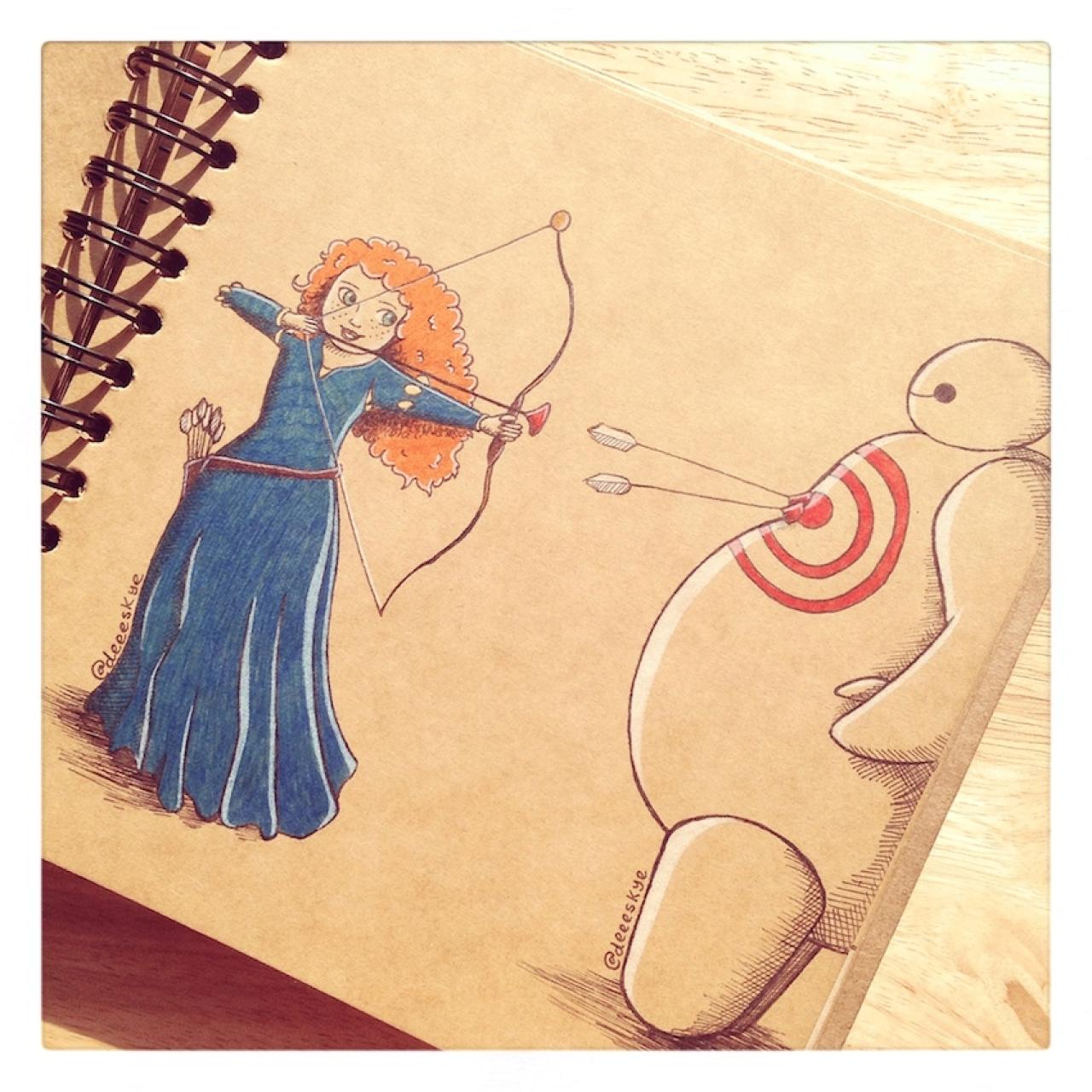 《勇敢传说》中的梅莉达公主射箭版大白头像