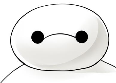 撅嘴不开心的大白表情