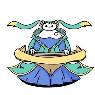 英雄联盟琴瑟仙女娑娜版大白头像