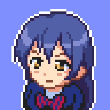 像素风格的LoveLive!园田海未头像