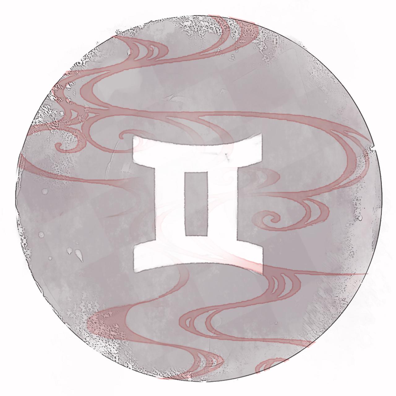 双子座符号圆头像